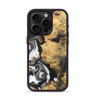 iPhone 15 Pro Wood Phone Case - Hanna (Black & White, 724304)