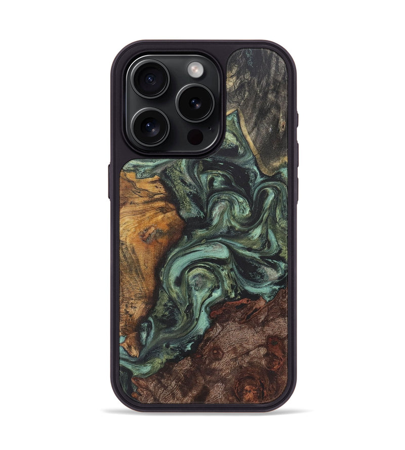 iPhone 15 Pro Wood Phone Case - Aitana (Green, 724307)