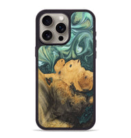 iPhone 15 Pro Max Wood Phone Case - Vincent (Green, 724309)