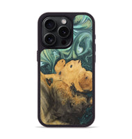 iPhone 15 Pro Wood Phone Case - Vincent (Green, 724309)