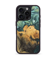 iPhone 16 Pro Wood Phone Case - Vincent (Green, 724309)