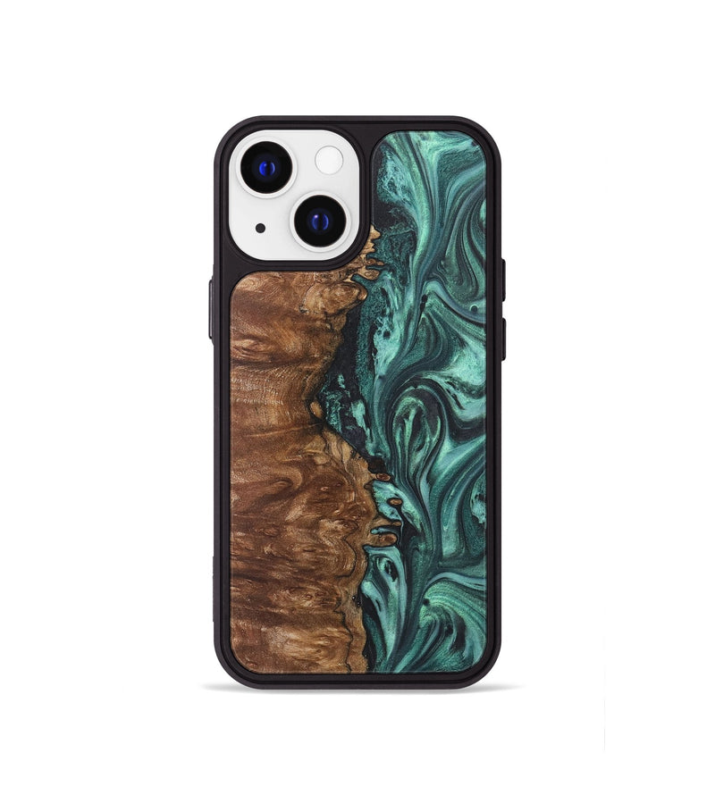 iPhone 13 mini Wood Phone Case - Kody (Green, 724313)