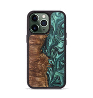 iPhone 13 Pro Wood Phone Case - Kody (Green, 724313)