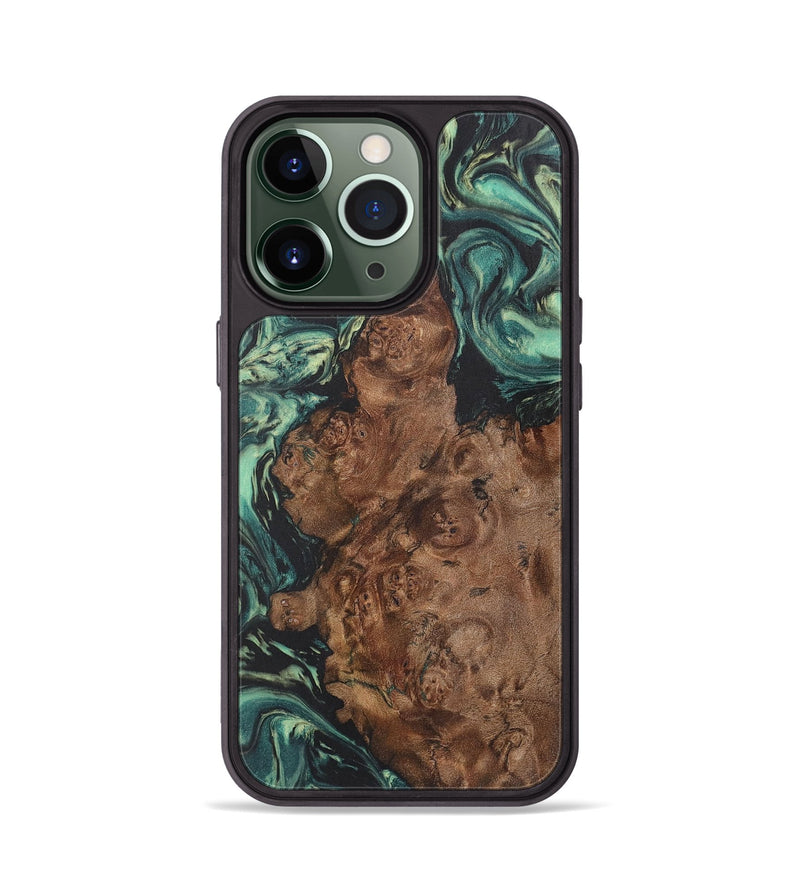 iPhone 13 Pro Wood Phone Case - Matias (Green, 724320)