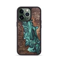 iPhone 13 Pro Wood Phone Case - Timmy (Green, 724321)