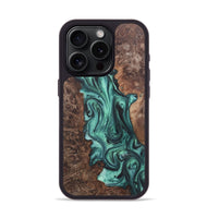 iPhone 15 Pro Wood Phone Case - Timmy (Green, 724321)