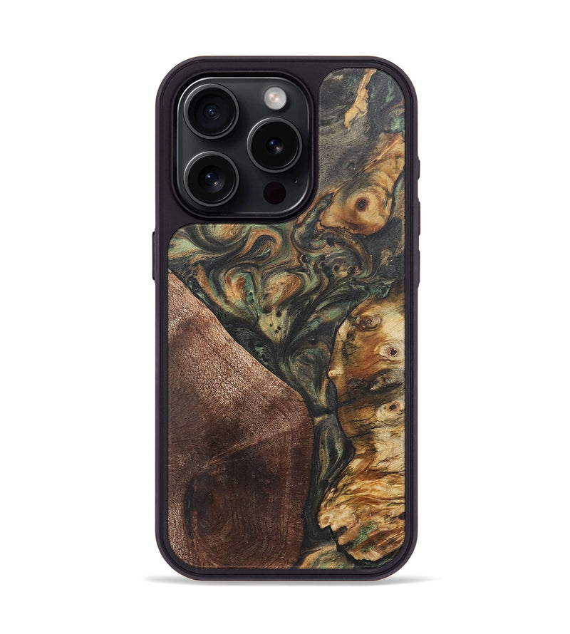 iPhone 15 Pro Wood Phone Case - Mateo (Green, 724325)