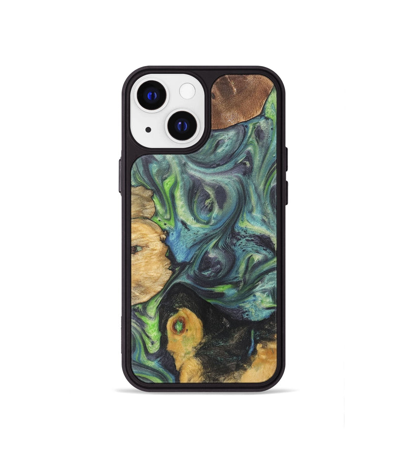 iPhone 13 mini Wood Phone Case - Ophelia (Green, 724326)