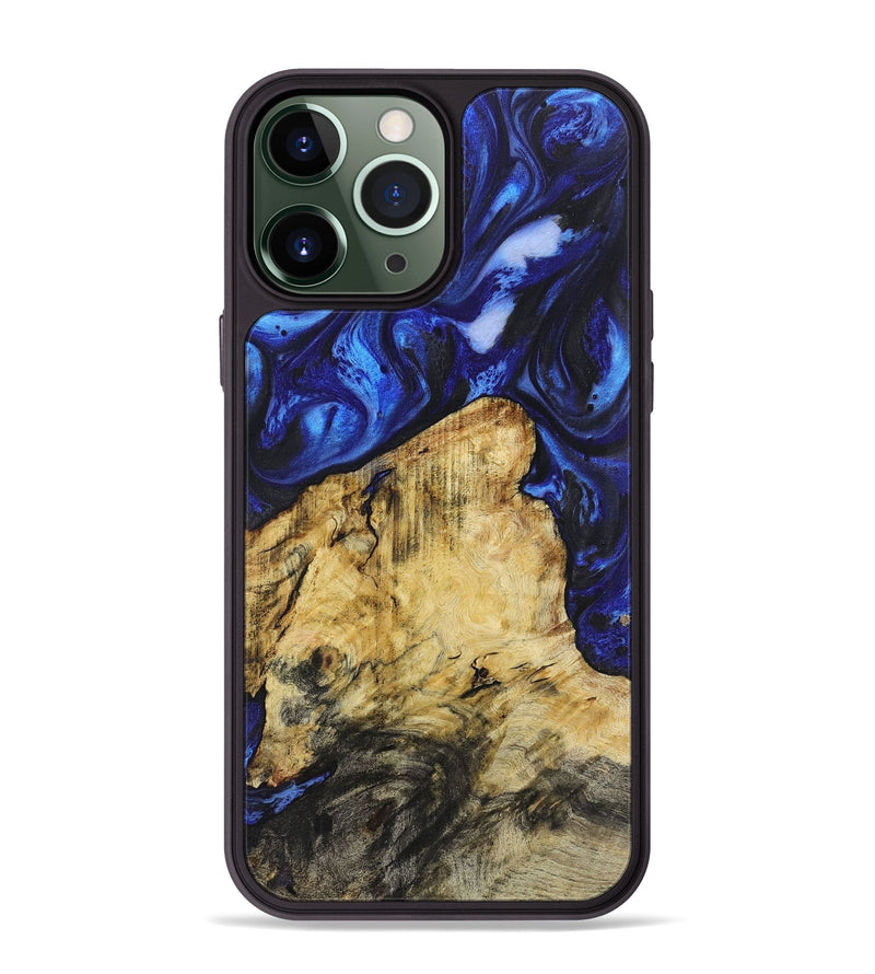 iPhone 13 Pro Max Wood Phone Case - Hugo (Blue, 724333)