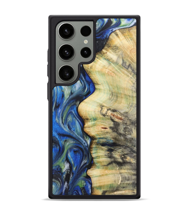 Galaxy S24 Ultra Wood Phone Case - Merle (Blue, 724337)