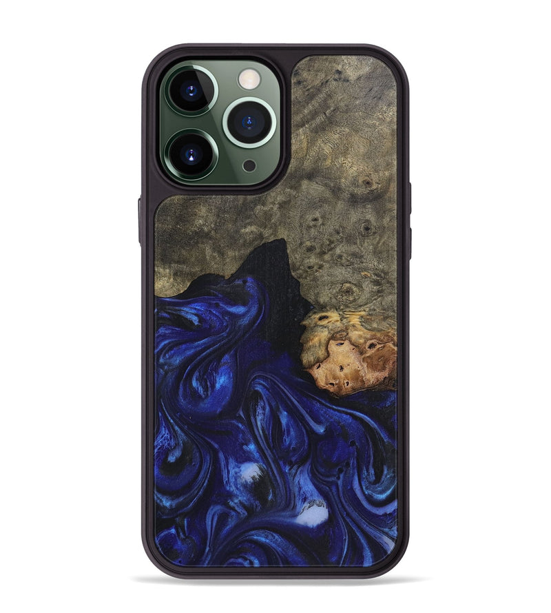 iPhone 13 Pro Max Wood Phone Case - Alejandro (Blue, 724347)