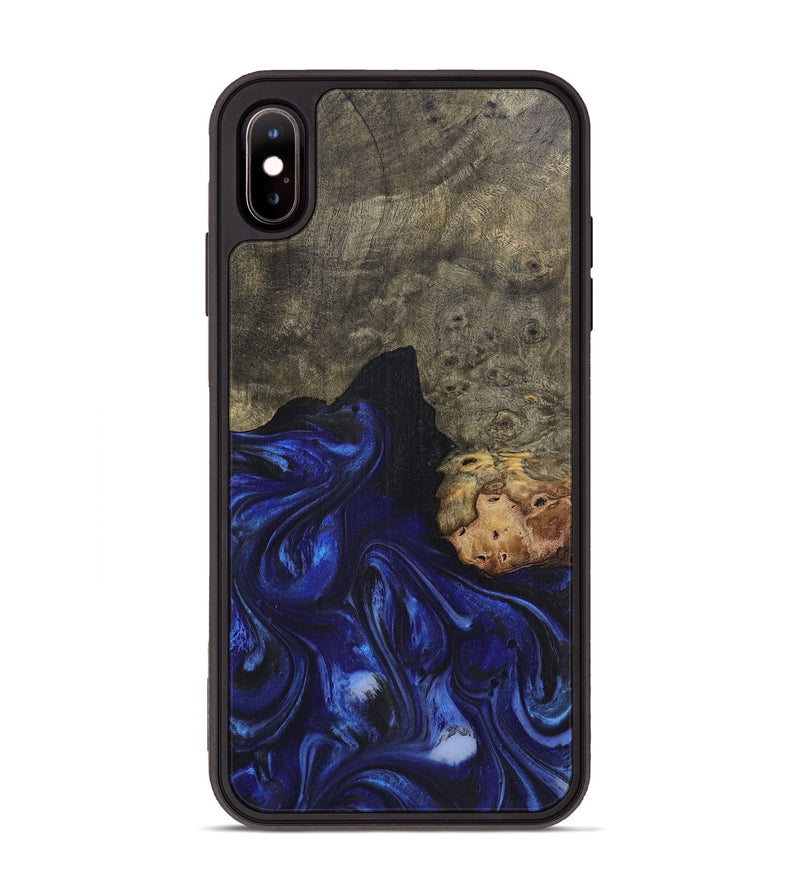 iPhone Xs Max Wood Phone Case - Alejandro (Blue, 724347)