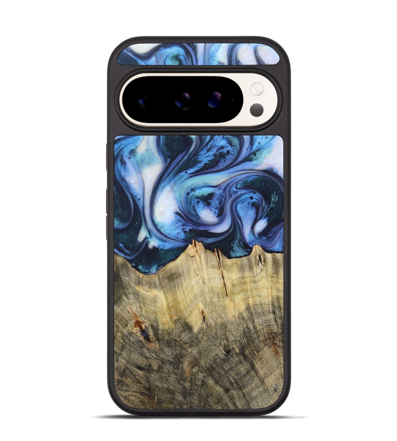 Pixel 9 Wood Phone Case - Trenton (Blue, 724378)