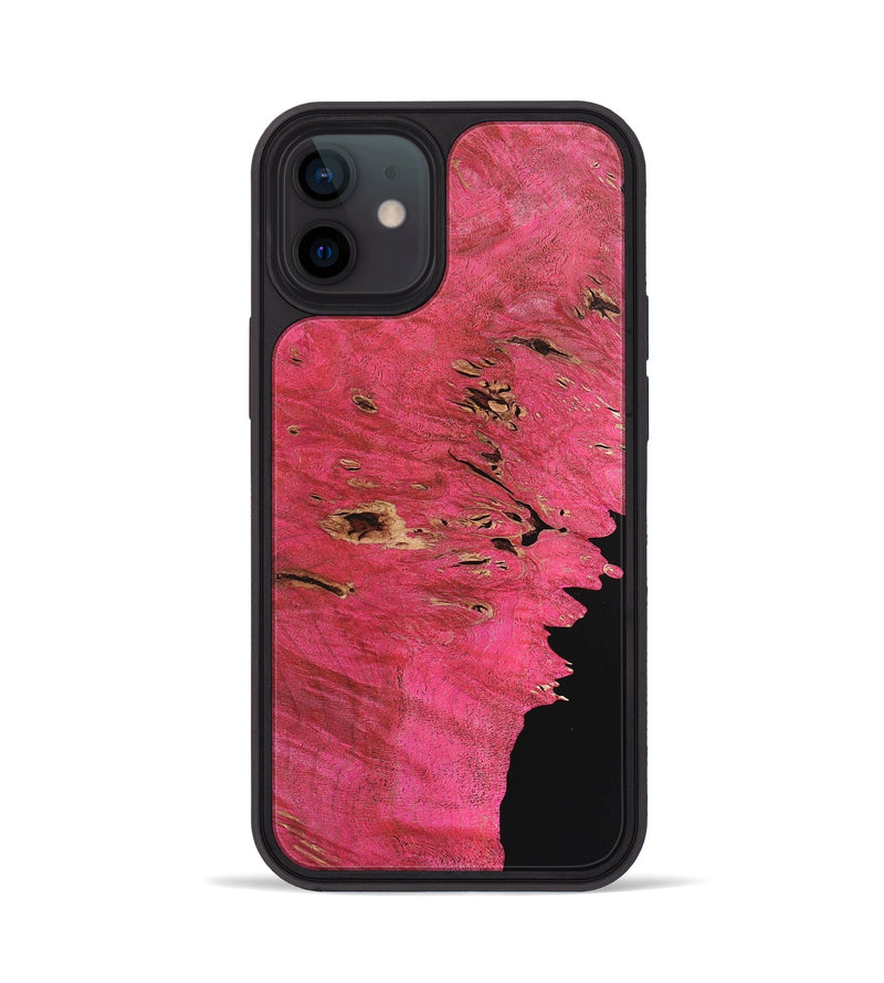 iPhone 12 Wood Phone Case - Bertha (Pure Black, 724380)