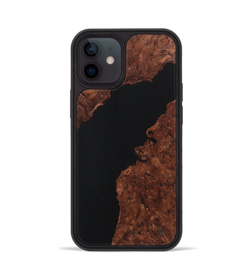 iPhone 12 Wood Phone Case - Grace (Pure Black, 724400)