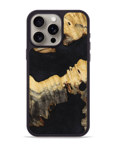 iPhone 15 Pro Max Wood Phone Case - Savanna (Pure Black, 724401)