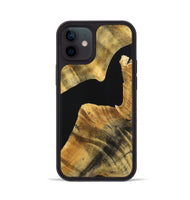 iPhone 12 Wood Phone Case - Neil (Pure Black, 724402)