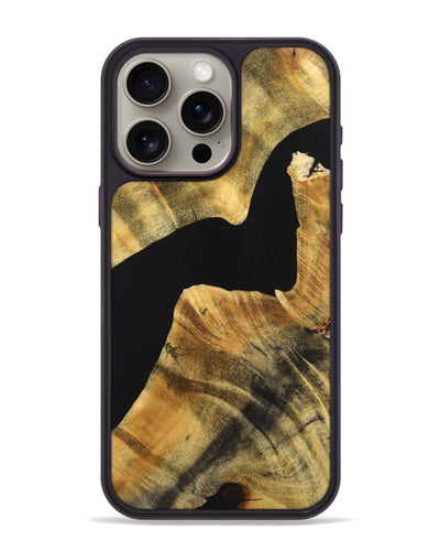 iPhone 15 Pro Max Wood Phone Case - Neil (Pure Black, 724402)