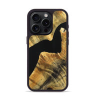 iPhone 15 Pro Wood Phone Case - Neil (Pure Black, 724402)