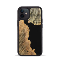 iPhone 12 Wood Phone Case - June (Pure Black, 724403)