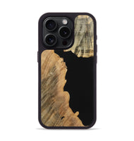 iPhone 15 Pro Wood Phone Case - June (Pure Black, 724403)