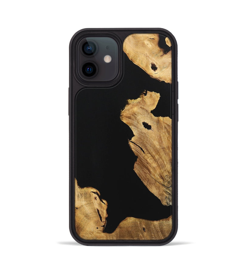 iPhone 12 Wood Phone Case - Jorge (Pure Black, 724405)