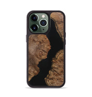 iPhone 13 Pro Wood Phone Case - Nadine (Pure Black, 724406)