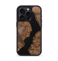 iPhone 15 Pro Wood Phone Case - Nadine (Pure Black, 724406)