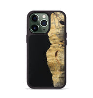 iPhone 13 Pro Wood Phone Case - Helen (Pure Black, 724407)