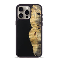 iPhone 15 Pro Max Wood Phone Case - Helen (Pure Black, 724407)