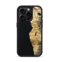 iPhone 15 Pro Wood Phone Case - Helen (Pure Black, 724407)