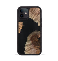 iPhone 12 Wood Phone Case - Addison (Pure Black, 724408)