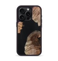 iPhone 15 Pro Wood Phone Case - Addison (Pure Black, 724408)