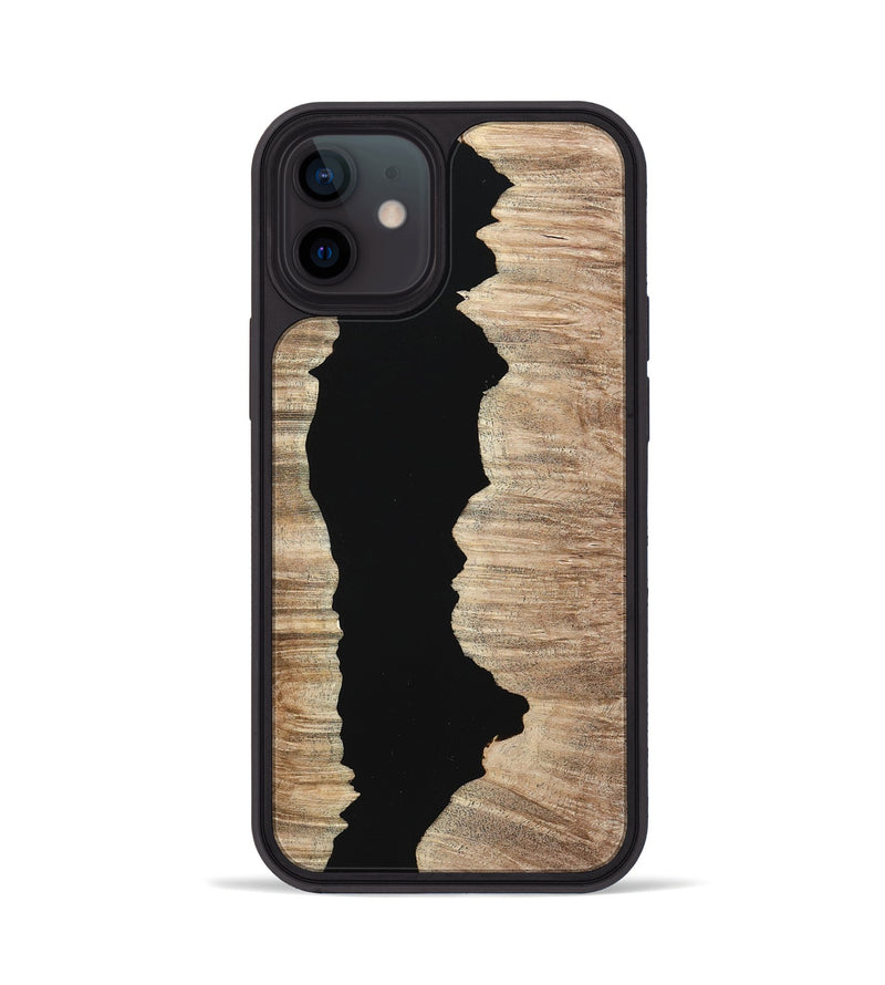 iPhone 12 Wood Phone Case - Jude (Pure Black, 724409)