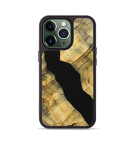 iPhone 13 Pro Wood Phone Case - Jasmine (Pure Black, 724410)