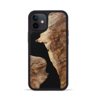 iPhone 12 Wood Phone Case - Sasha (Pure Black, 724412)