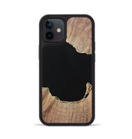 iPhone 12 Wood Phone Case - Tate (Pure Black, 724413)