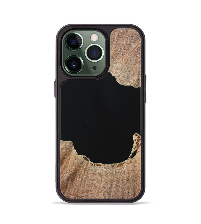 iPhone 13 Pro Wood Phone Case - Tate (Pure Black, 724413)