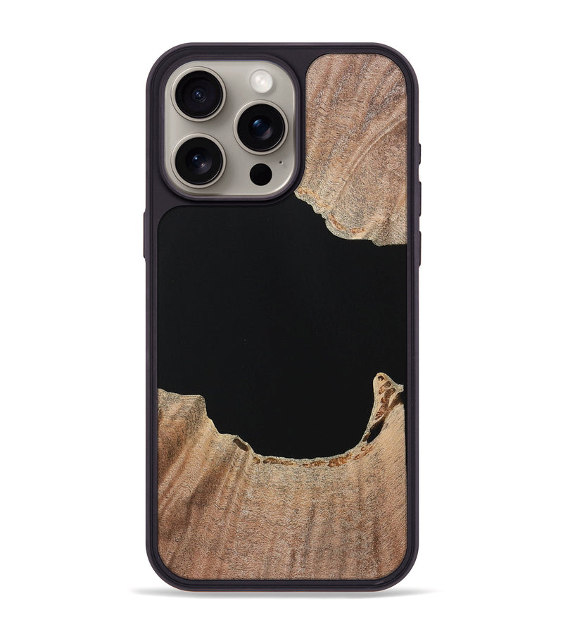 iPhone 15 Pro Max Wood Phone Case - Tate (Pure Black, 724413)