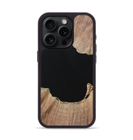 iPhone 15 Pro Wood Phone Case - Tate (Pure Black, 724413)