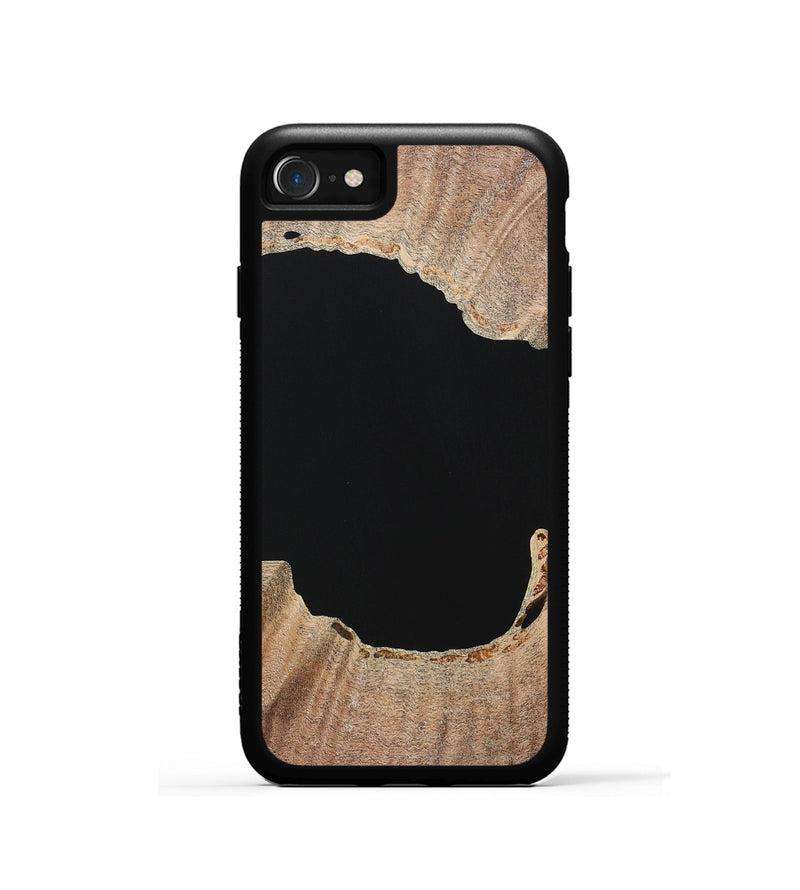 iPhone SE Wood Phone Case - Tate (Pure Black, 724413)