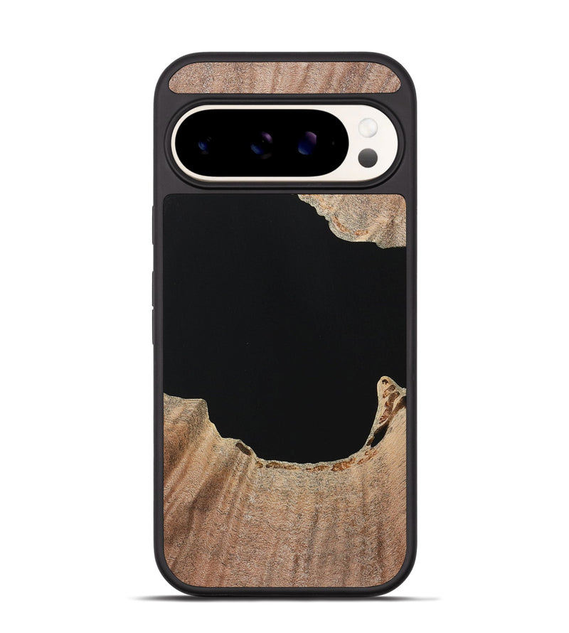 Pixel 9 Wood Phone Case - Tate (Pure Black, 724413)