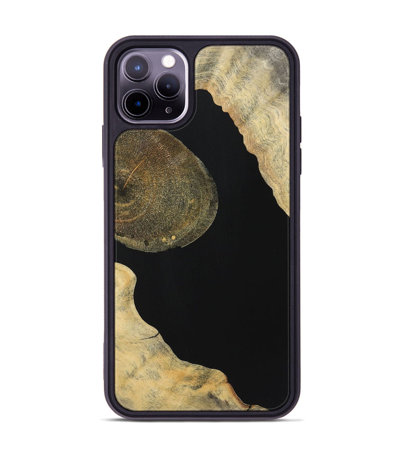 iPhone 11 Pro Max Wood Phone Case - Clarence (Pure Black, 724414)