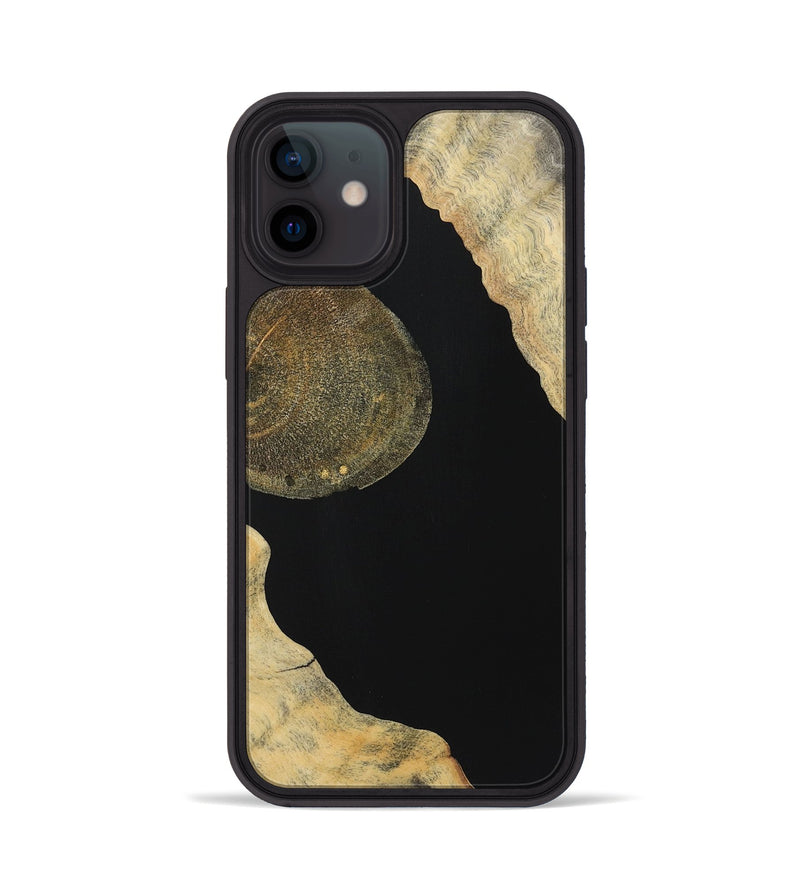 iPhone 12 Wood Phone Case - Clarence (Pure Black, 724414)