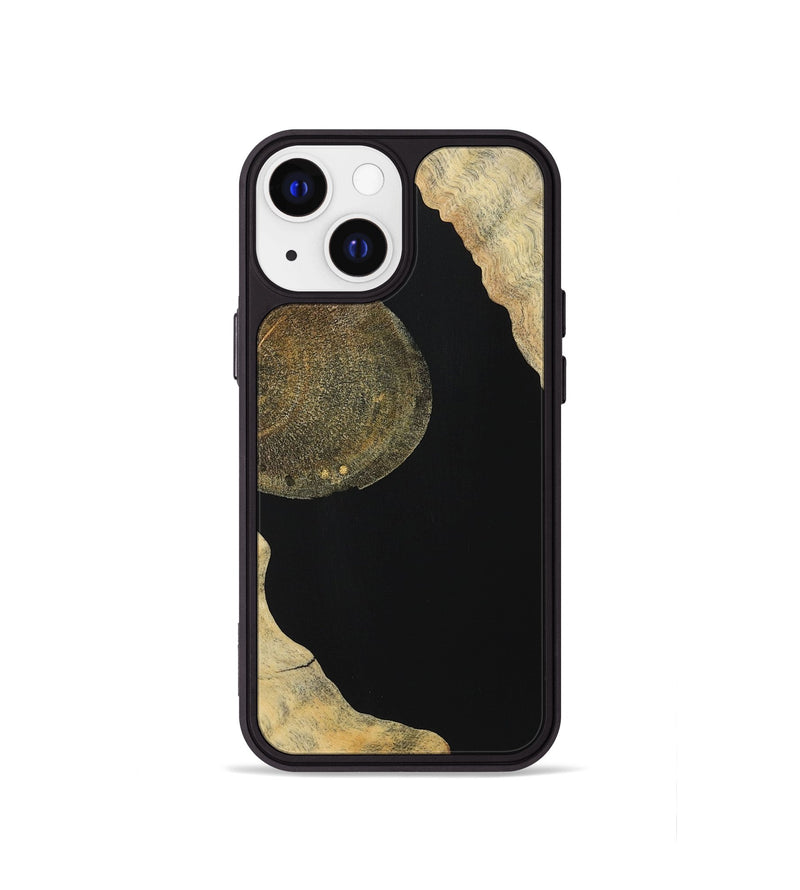 iPhone 13 mini Wood Phone Case - Clarence (Pure Black, 724414)