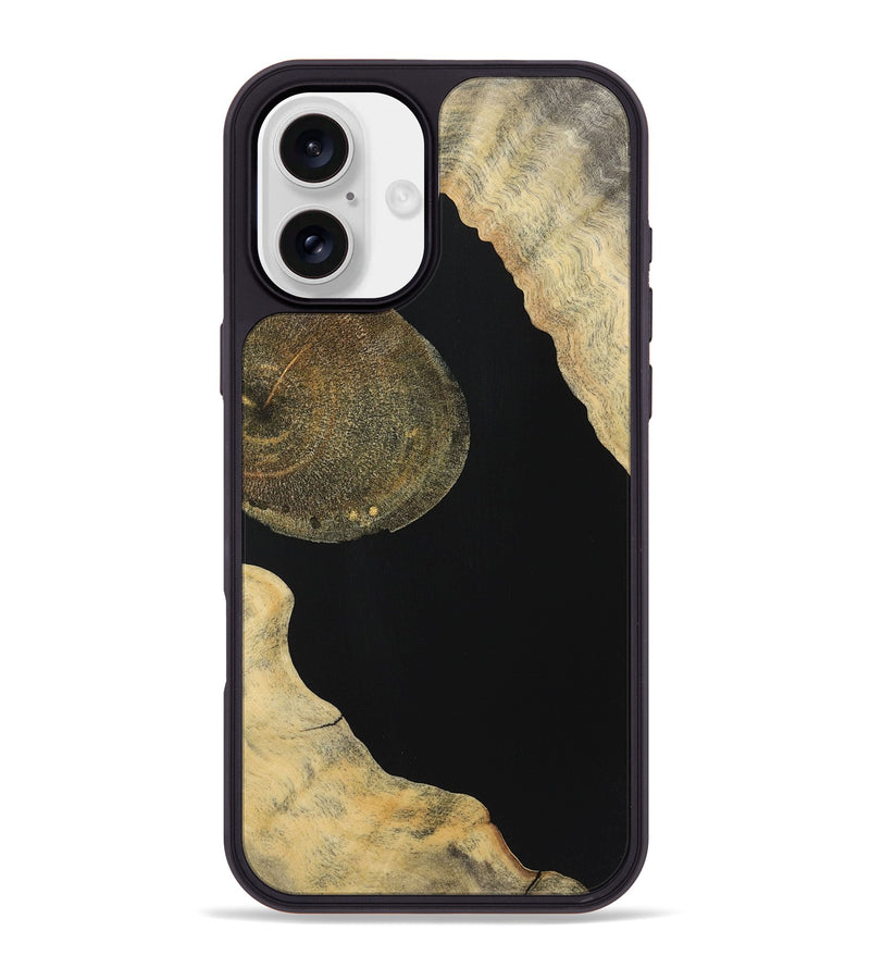 iPhone 16 Plus Wood Phone Case - Clarence (Pure Black, 724414)