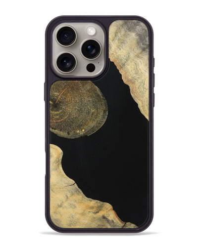 iPhone 16 Pro Max Wood Phone Case - Clarence (Pure Black, 724414)