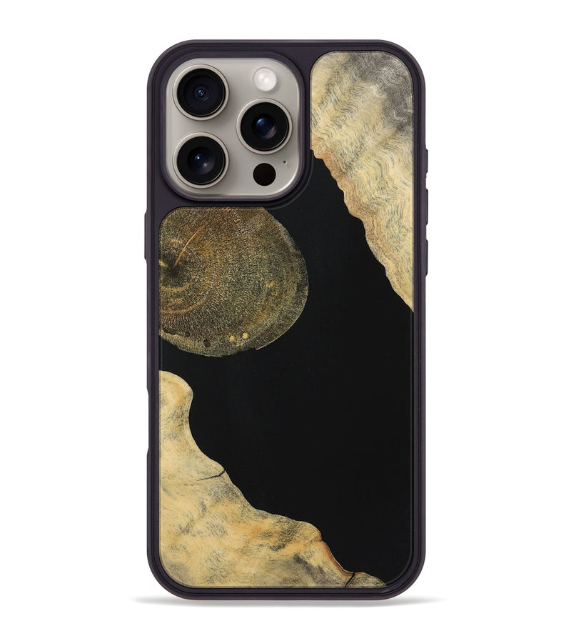 iPhone 16 Pro Max Wood Phone Case - Clarence (Pure Black, 724414)