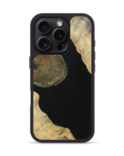 iPhone 16 Pro Wood Phone Case - Clarence (Pure Black, 724414)