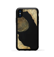 iPhone Xs Wood Phone Case - Clarence (Pure Black, 724414)